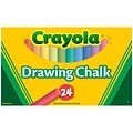 Crayola Drawing Chalk, Assorted Colors, 24 Sticks Per Box, 6 Boxes/Bundle (BIN510404-6)