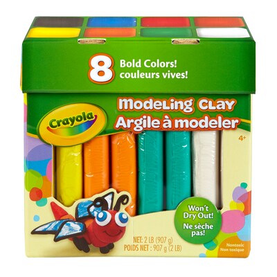 Crayola Modeling Clay, 2 lb. Jumbo Assortment, 8 Colors/Box, 3 Boxes (BIN570315-3)