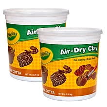 Crayola Air-Dry Clay, Terra Cotta, 5 lb Tub, Pack of 2 (BIN572004-2)