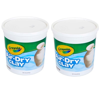 Crayola Air-Dry Clay Bucket, 2.5 lbs, White (57-5050)