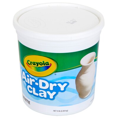 Crayola Air-Dry Clay, White, 5 lb Tub, Pack of 2 (BIN575055-2)