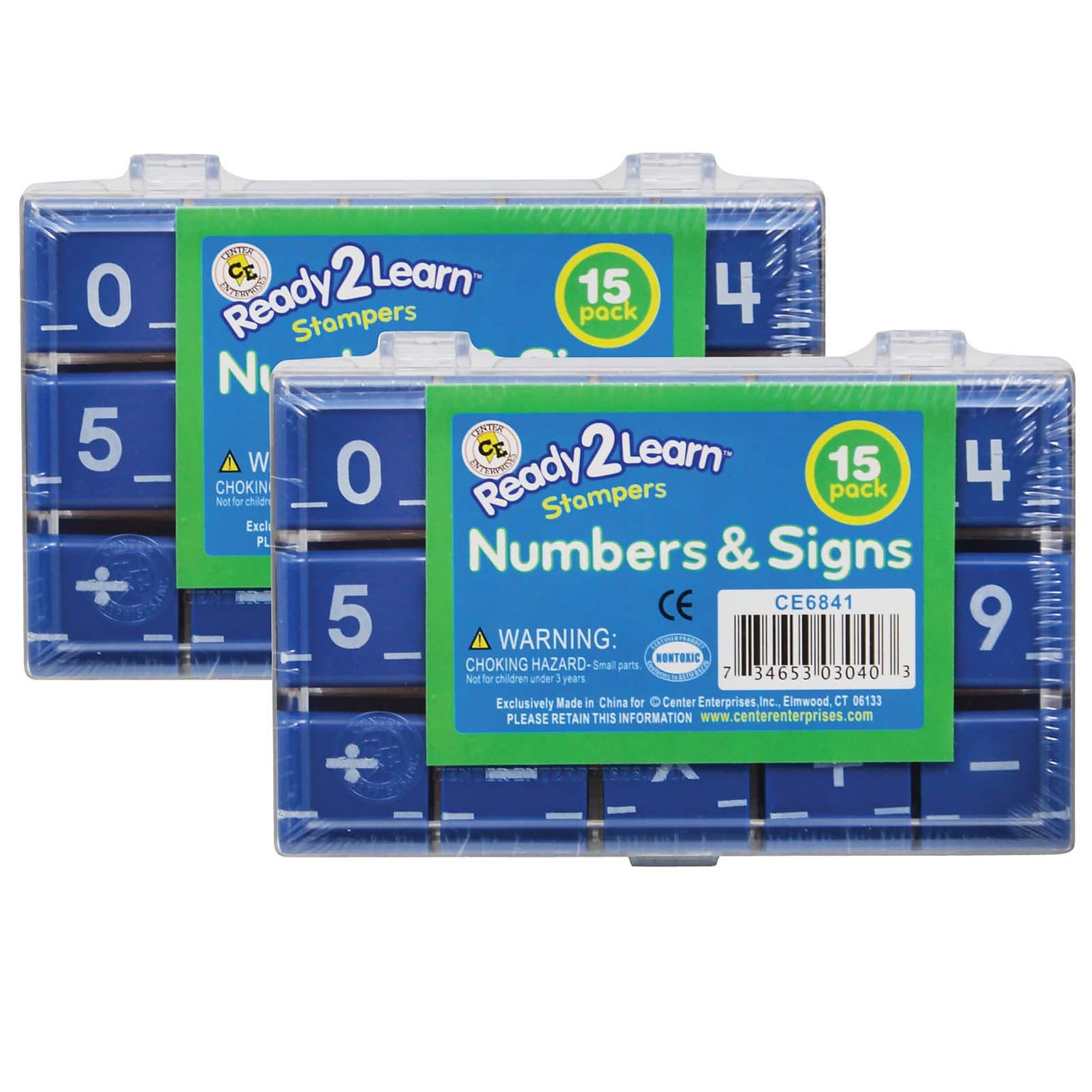 Ready 2 Learn Numbers & Signs Stamps, 2/Bundle (CE-6841-2)