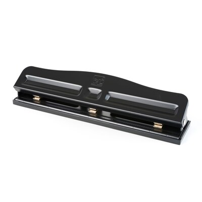 CLI 3-Hole Punch, 12 Sheet Capacity, Black (CHL033-2)