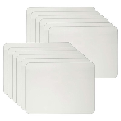 Charles Leonard 1-Sided Plain Melamine Mobile Dry-Erase Whiteboard, 9 x 12, Pack of 12 (CHL35100-12)