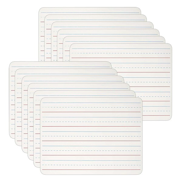 Charles Leonard 1-Sided Melamine Mobile Dry-Erase Whiteboard, 9 x 12, Pack of 12 (CHL35115-12)