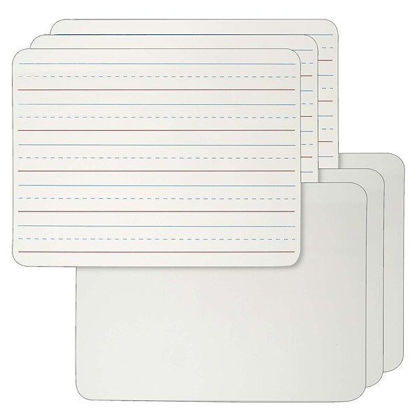 Charles Leonard 2-Sided Melamine  Mobile Dry-Erase Whiteboard, 9 x 12, Pack of 6 (CHL35120-6)