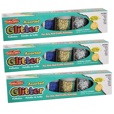 CLI Creative Arts Glitter Set, 6/Pack, 3 Packs (CHL41006-3)