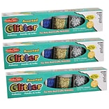 Charles Leonard Creative Arts™ Glitter Set, Assorted Colors, 6 Per Pack, 3 Packs (CHL41006-3)