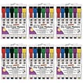 Charles Leonard Magnetic Dry Erase Markers with Erasers, Fine Tip, Assorted Colors, 6 Per Pack, 6 Pa