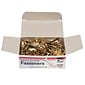 CLI Paper Fasteners, 1" Capacity, Brass, 100/Box, 10 Boxes (CHL4RBP-10)