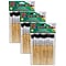 CLI Flat Tip Easel Paint Brushes, Short Stubby Handle, 0.50 Inch, Natural Handles, 12 per Pack, 3/Pa