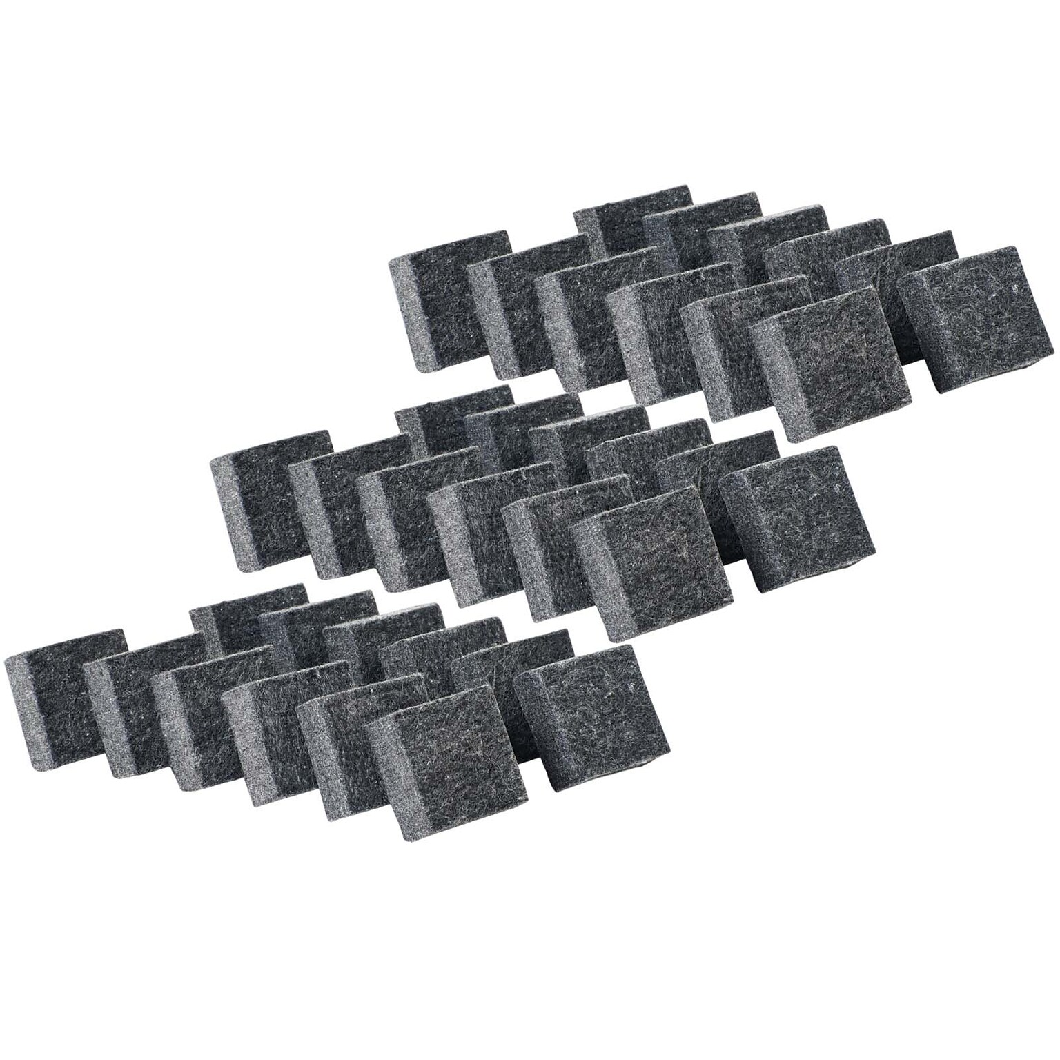 CLI Multipurpose Felt Erasers, Charcoal, 12 Per Pack, 3 Packs (CHL74520-3)