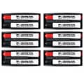 Charles Leonard Dry Erase Magnetic Whiteboard Eraser with 2 Dry Erase Markers, Red/Black, Pack of 6