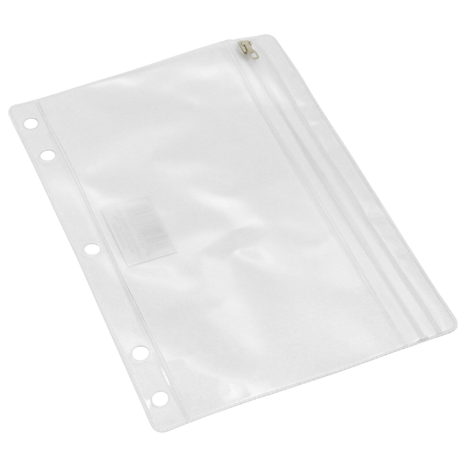CLI Zipper Pencil Pouch, Clear, 24/Bundle (CHL76370-24)