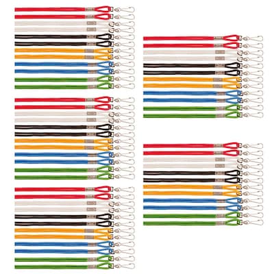 Champion Sports Lanyards, Assorted Colors, 12 Per Pack, 5 Packs (CHS126ASST-5)