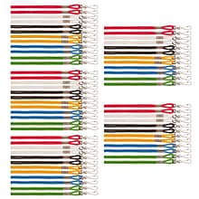 Champion Sports Lanyards, Assorted Colors, 12 Per Pack, 5 Packs (CHS126ASST-5)