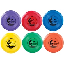 Champion Sports Plastic Disc, 125g, Assorted Colors, Pack of 6 (CHSFD125-6)