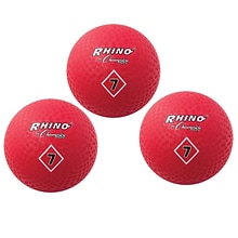 Champion Sports Playground Ball, 7, Red, Pack of 3 (CHSPG7RD-3)