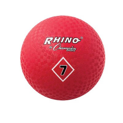 Champion Sports Playground Ball, 7", Red, Pack of 3 (CHSPG7RD-3)