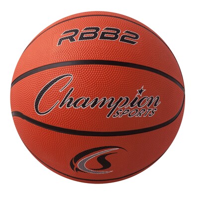 Champion Sports Junior Rubber Basketball, Orange/Black, Pack of 3 (CHSRBB2-3)