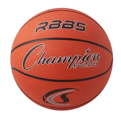 Champion Sports Mini Rubber Basketball, Orange/Black, Pack of 3 (CHSRBB5-3)