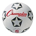 Champion Sports Rubber Soccer Ball, Size 5, White/Black, Pack of 3 (CHSSRB5-3)