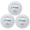 Champion Sports Rubber Volleyball, White, Pack of 3 (CHSVR4-3)