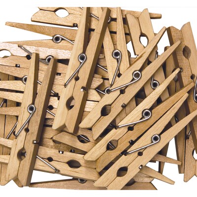 Creativity Street® Large, 2.75", Spring Clothespins, Natural, 24 Per Pack, 6 Packs (CK-368301-6)