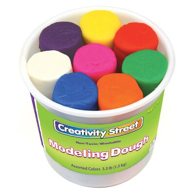 Creativity Street Modeling Dough, 8 Assorted Colors, 4 oz./Piece, 8 Pieces/Pack, 3 Packs (CK-4095-3)