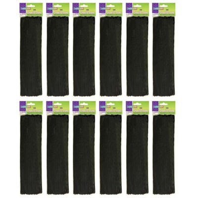 Creativity Street Regular Stems, Black, 12 x 4 mm, 100/Pack, 12 Packs (CK-71123-12)