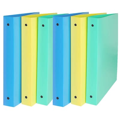 C-Line 3-Ring Binder, 1 Capacity, Assorted Colors, 6/Bundle (CLI31710-6)