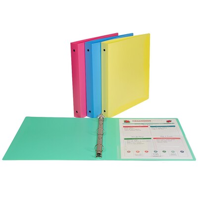 C-Line 3-Ring Binder, 1" Capacity, Assorted Colors, 6/Bundle (CLI31710-6)