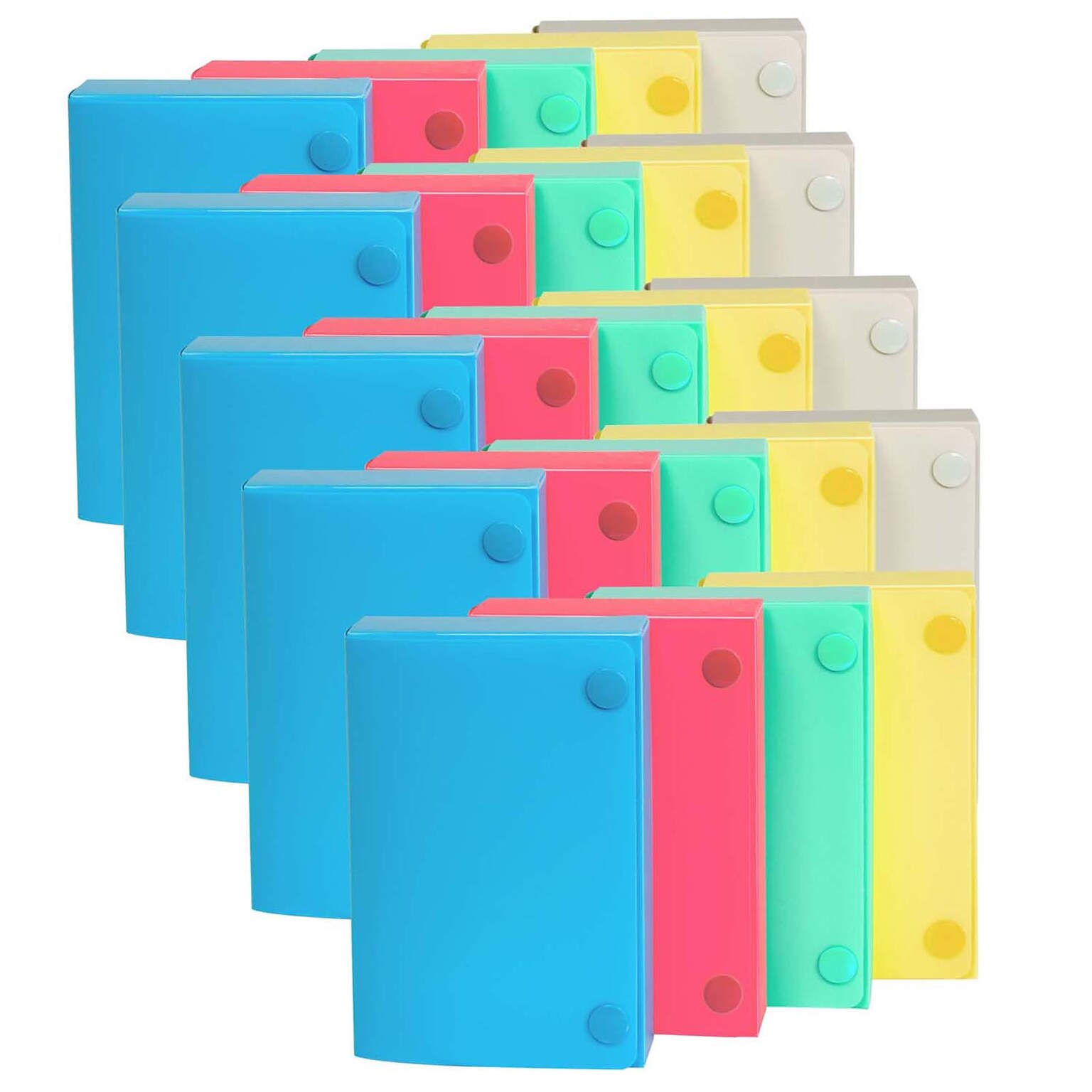 C-Line® 3 x 5 Index Card Case, Assorted Colors, Pack of 24 (CLI58335-24)