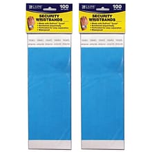 C-Line DuPont Tyvek Security Wristbands, Blue, 100 Per Pack, 2/Pack (CLI89105-2)