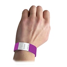 C-Line DuPont Tyvek Security Wristbands, Purple, 100 Per Pack, 2/Pack (CLI89109-2)