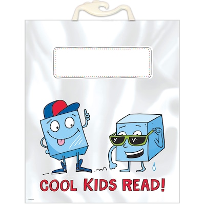 Creative Teaching Press® Plastic Cool Kids Read Book Buddy Bag, 10.5" x 12.5", Multicolored, 6 Per Packs, 2 Packs (CTP8539-2)