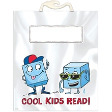 Creative Teaching Press® Plastic Cool Kids Read Book Buddy Bag, 10.5 x 12.5, Multicolored, 6 Per P