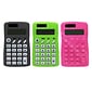 Learning Advantage Student 8-Digit Battery/Solar Powered Basic Calculator, Assorted Colors, 6/Bundle (CTU7506-6)