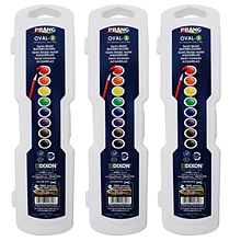 Prang Semi-Moist Washable Watercolor Set, 8 Colors Per Set, 3 Sets (DIX00800-3)