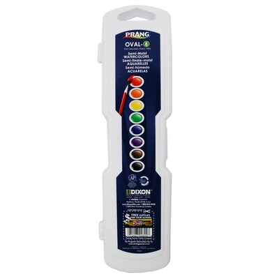 Prang Semi-Moist Washable Watercolor Set, 8 Colors Per Set, 3 Sets (DIX00800-3)