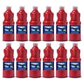Prang Washable Tempera Paint, Red, 16 oz, Pack of 6 (DIX10701-6)