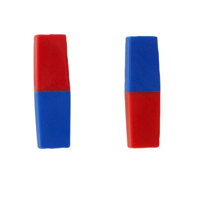 Dowling Magnets North/South Bar Magnets, 3", Red/Blue Poles, 2 Per Pack, 3 Packs (DO-712-3)