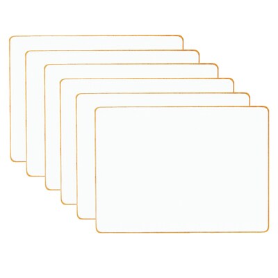 Dowling Magnets Double-Sided Plastic Dry-Erase Whiteboard, 12 x 8.75, Pack of 6 (DO-7200000-6)