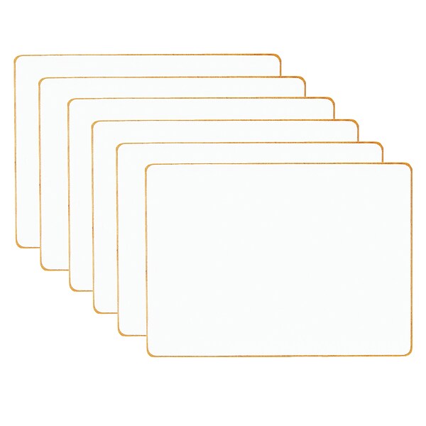 Dowling Magnets Double-Sided Plastic Dry-Erase Whiteboard, 12 x 8.75, Pack of 6 (DO-7200000-6)