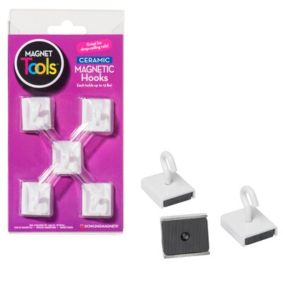 Dowling Magnets Ceramic Magnetic Ceiling Hooks, 5 Per Pack, 3 Packs (DO-735008-3)