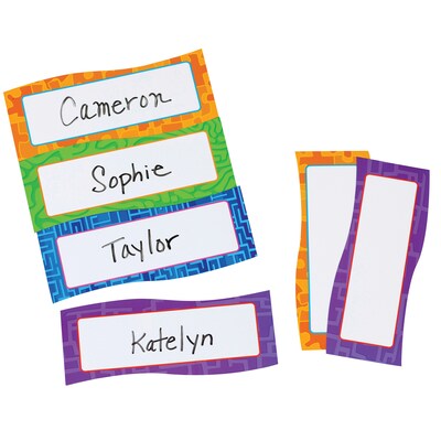 Dowling Magnets® Magnetic Name Plates, 6" x 2", 20 Per Pack, 2 Packs (DO-735205-2)