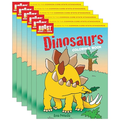 BOOST Dinosaurs Coloring Book, Pack of 6 (DP-494152-6)