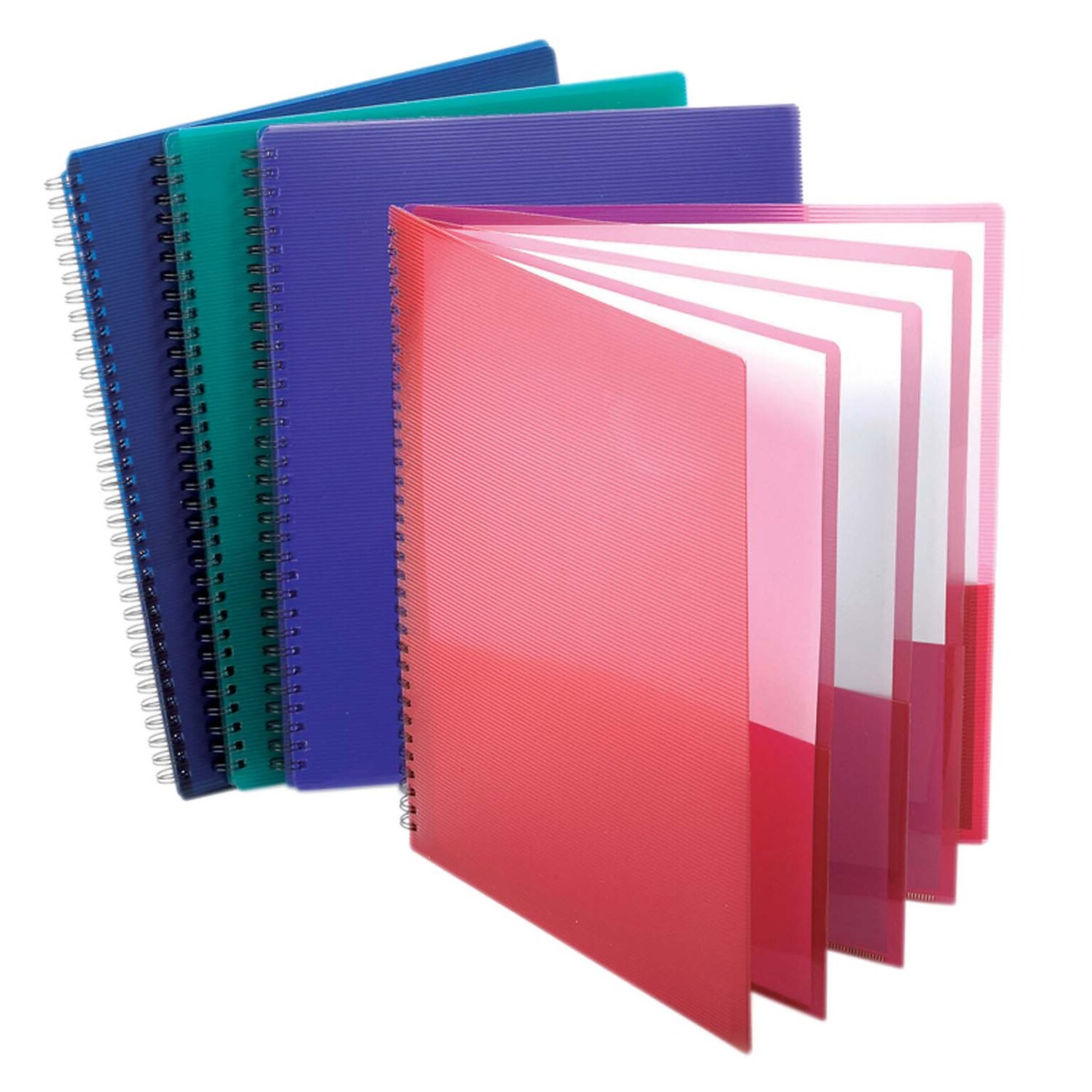 Oxford 8-Pocket Portfolio, Assorted Colors, 4/Pack (ESS5740404-4)