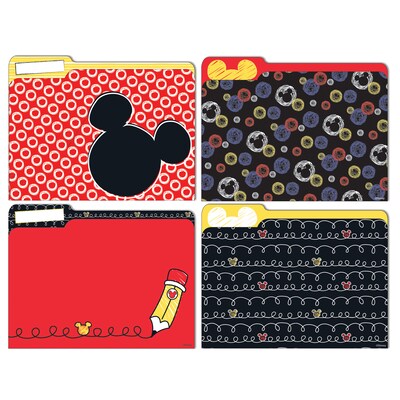 Eureka Mickey Color Pop File Folders, 1/3-Tab, Letter Size, Assorted Designs, 4 Per Pack, 6 Packs (EU-866404-6)