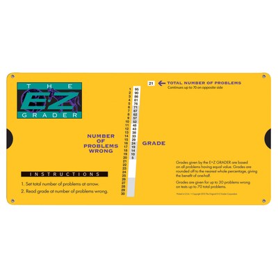 Original E-Z Grader E-Z Grader, Large Print, Yellow, Pack of 3 (EZ-7000-3)